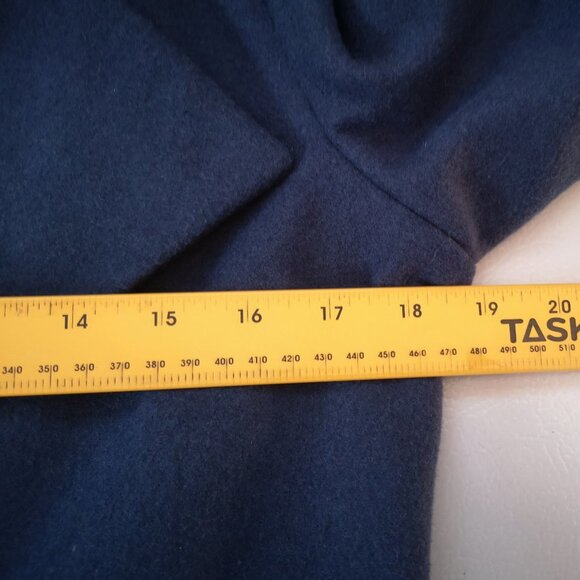 Old Navy Ladies Snap Closure Size Medium Belted Navy Coat - Picture 8 of 10